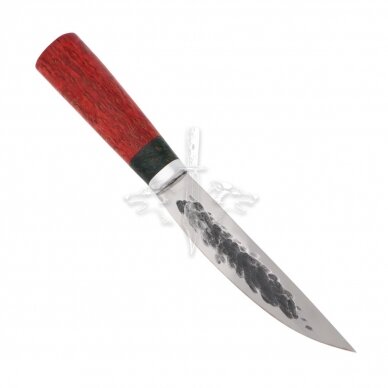 Yakut knife, X12MФ, maple, red 1