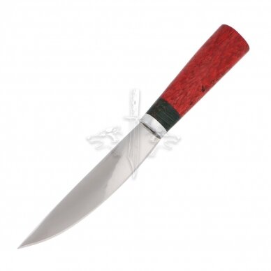 Yakut knife, X12MФ, maple, red