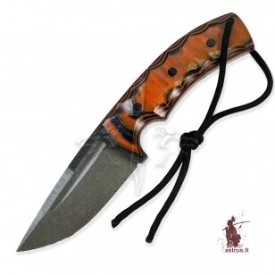 Peilis SEBR [08] SKINNER ORANGE fultang , anglinis plienas Х12МФ, mikarta, ABS2mm+TekLock