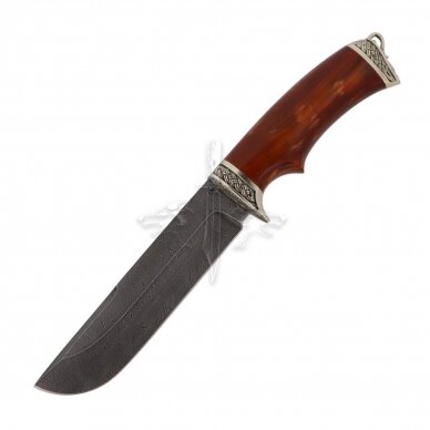 Knife BARBARIAN, Damascus steel, Rhodesian copalwood, Melchior