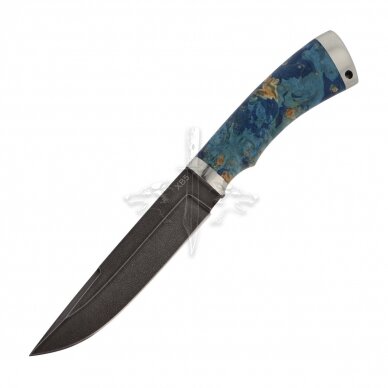 Knife HUNTER ‘BLUE’, XB5 carbon steel (diamond), Melchior, maple