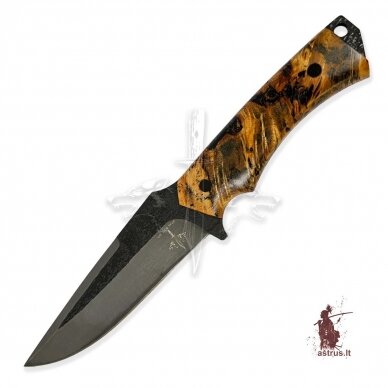 Knife SEBR [03] FULTANG, carbon steel 65Г, poplar burl stabilized