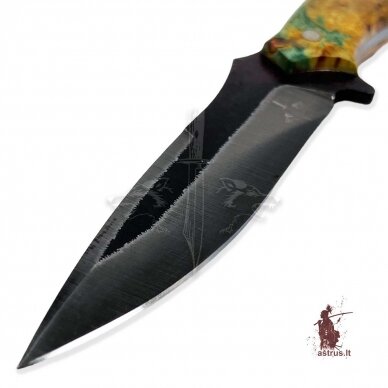 Knife SEBR [06] FULTANG, carbon steel У8A, poplar burl stabilized 2