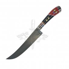 National kitchen knife of the eastern Uzbek nation PIÇOQ - ШХ15 industrial carbon steel; acrylic composite, neusilber