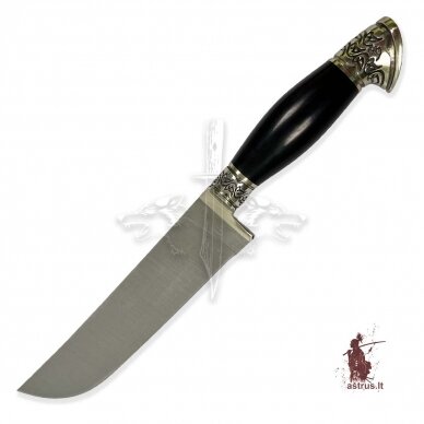 National kitchen knife of the eastern Uzbek nation PIÇOQ - Х12МФ industrial carbon steel; hornbeam, neusilber