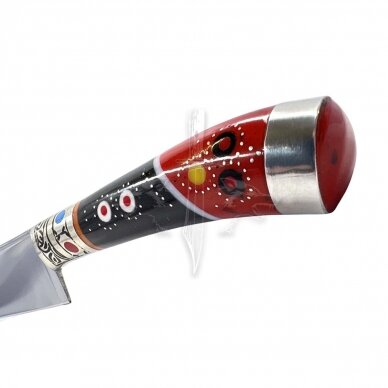 National kitchen knife of the eastern Uzbek nation PIÇOQ - 95Х18 stainless forged steel; acrylic composite, neusilber 1