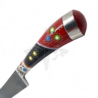 National kitchen knife of the eastern Uzbek nation PIÇOQ - ШХ15 industrial carbon steel; acrylic composite, neusilber 2