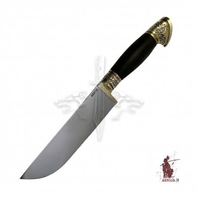 National kitchen knife of the eastern Uzbek nation PIÇOQ - 95Х18 stainless forged steel; hornbeam, brass