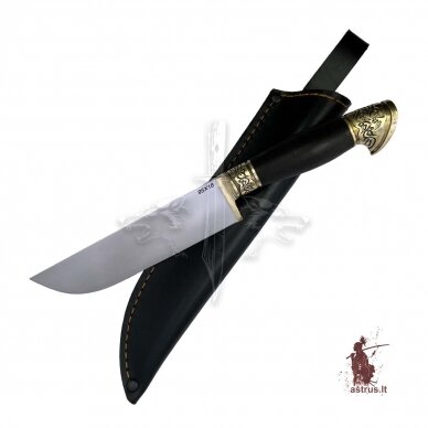 National kitchen knife of the eastern Uzbek nation PIÇOQ - 95Х18 stainless forged steel; hornbeam, brass 1